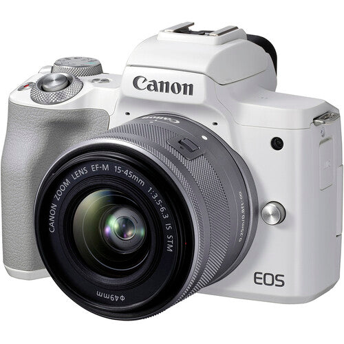 Canon EOS M50 Mark II Body with EF-M 15-45mm STM White