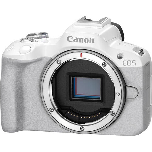 Canon EOS R50 Body with RF 18-45mm White