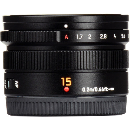 Panasonic LEICA DG SUMMILUX 15mm F1.7 ASPH Lens Black (HX015)